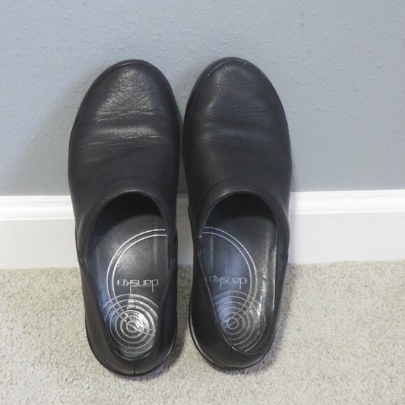 Dansko Women's Clogs/Shoes Size 39/9/8.5 Slip-on Soft Black Leather #7604020200 - Picture 5 of 11